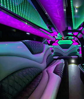 leather seats in limo