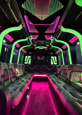 built-in bar on bus