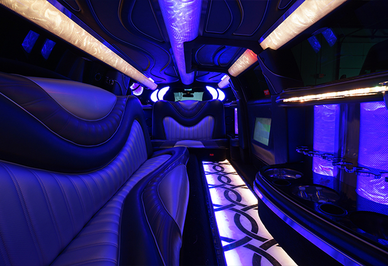 strobe lights in limo